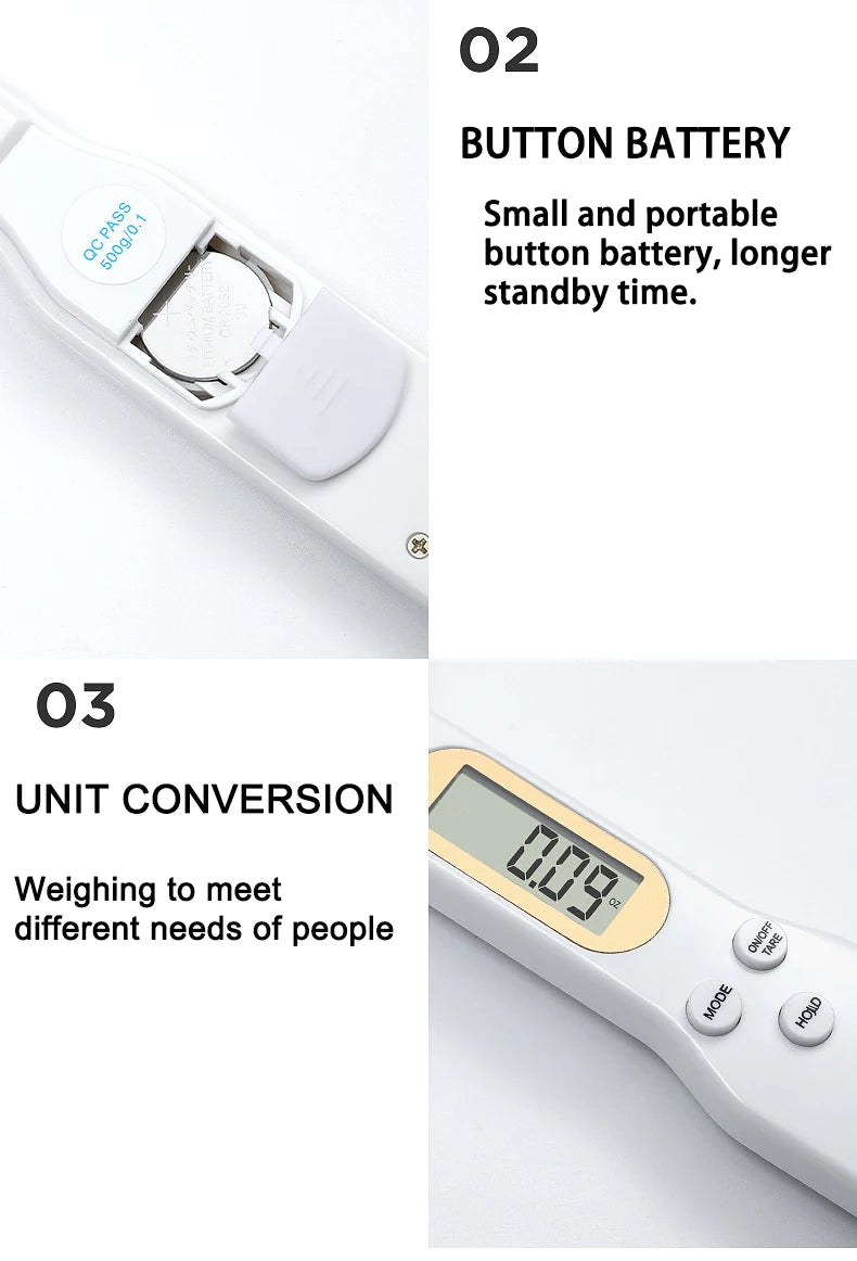 Mini Spoon Digital Kitchen Scale LCD Food Scale 0.1-500g