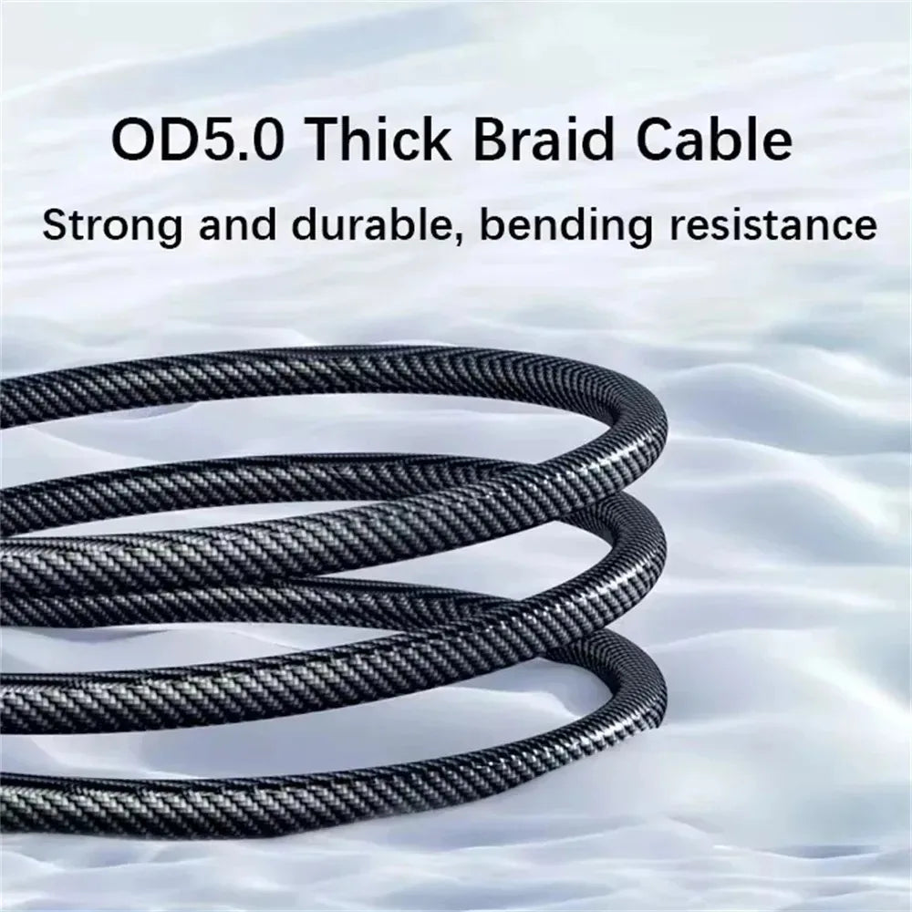 120W Super Fast Charging Cable Real-time Digital Display USB A to Type C data Cable For iPhone Android Phones Universal