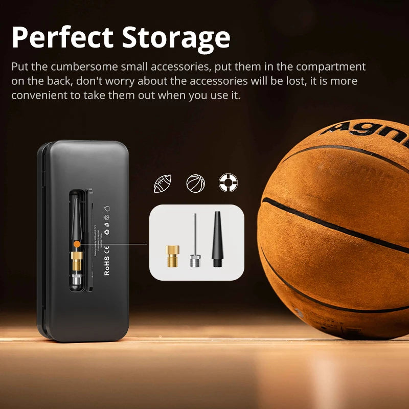 Rechargeable Air Pump Tire Inflator Portable Compressor Digital Cordless Car Tyre Inflator For Motocycle Bicycle Balls