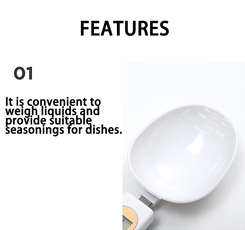 Mini Spoon Digital Kitchen Scale LCD Food Scale 0.1-500g