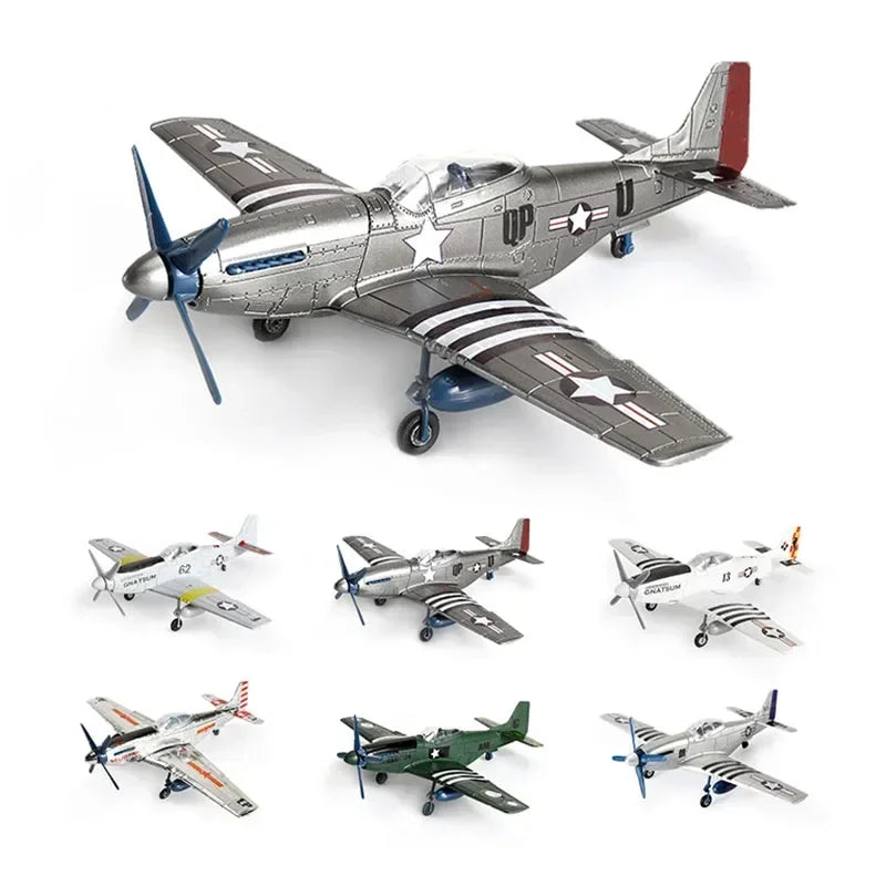 MUSTANG P-51D Fighter 4D Assemble Model American WWII TOY