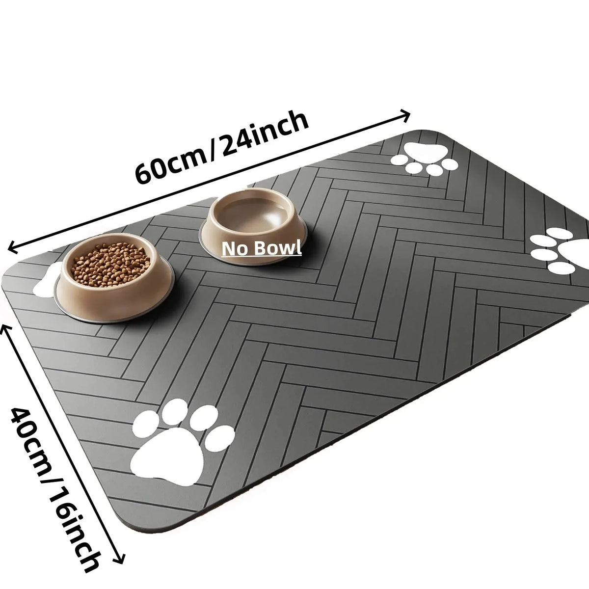 Pet Feeding Mat-Absorbent Pet Placemat Rubber for Dog Cat with Waterproof