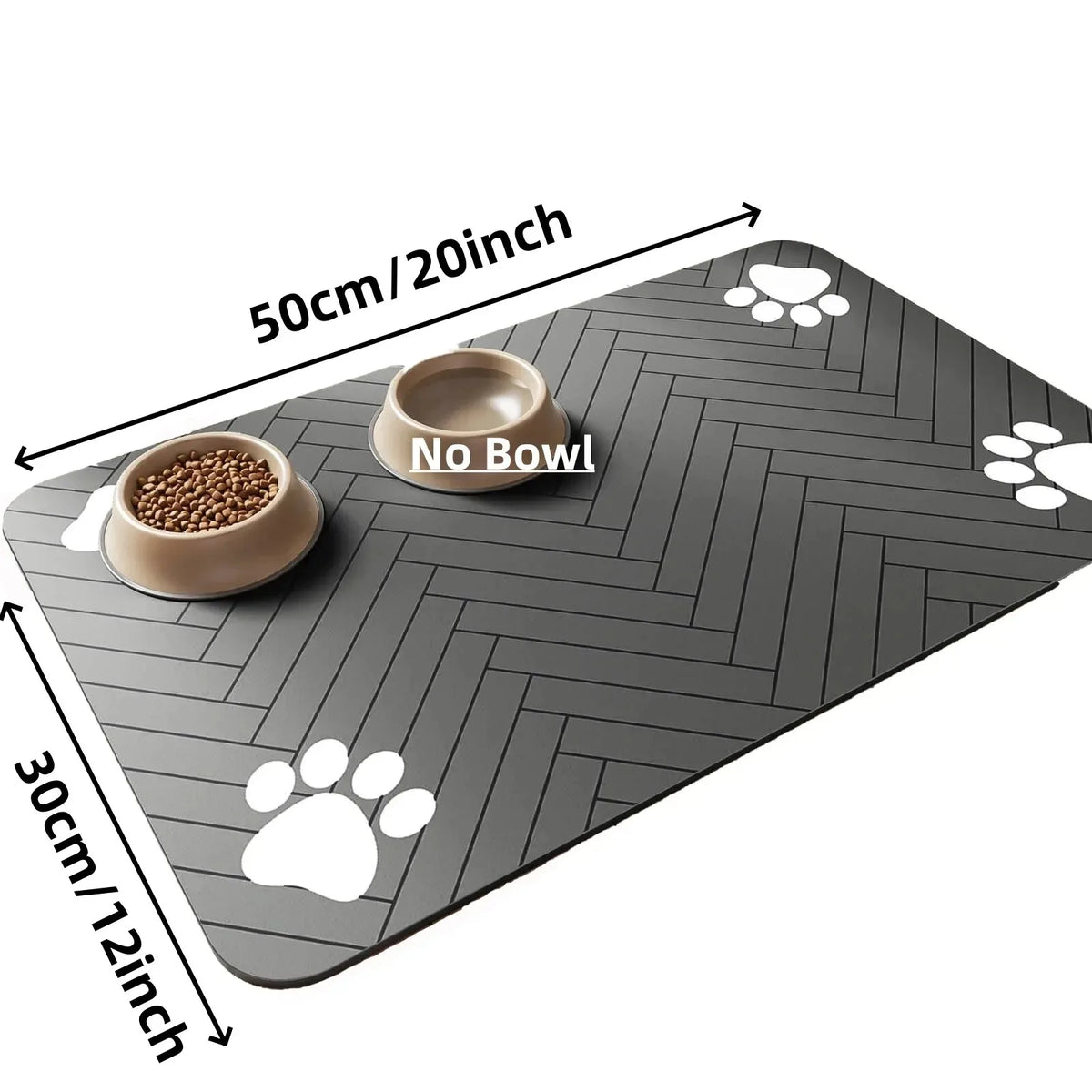 Pet Feeding Mat-Absorbent Pet Placemat Rubber for Dog Cat with Waterproof
