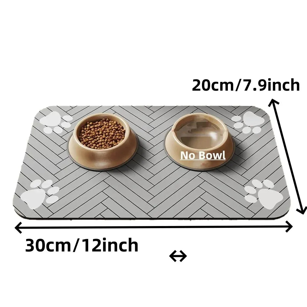 Pet Feeding Mat-Absorbent Pet Placemat Rubber for Dog Cat with Waterproof
