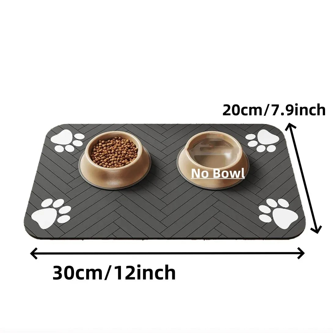 Pet Feeding Mat-Absorbent Pet Placemat Rubber for Dog Cat with Waterproof